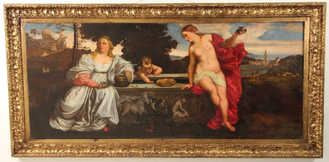 19TH C. ITALIAN OIL ON CANVAS PAINTING (1 of 6)