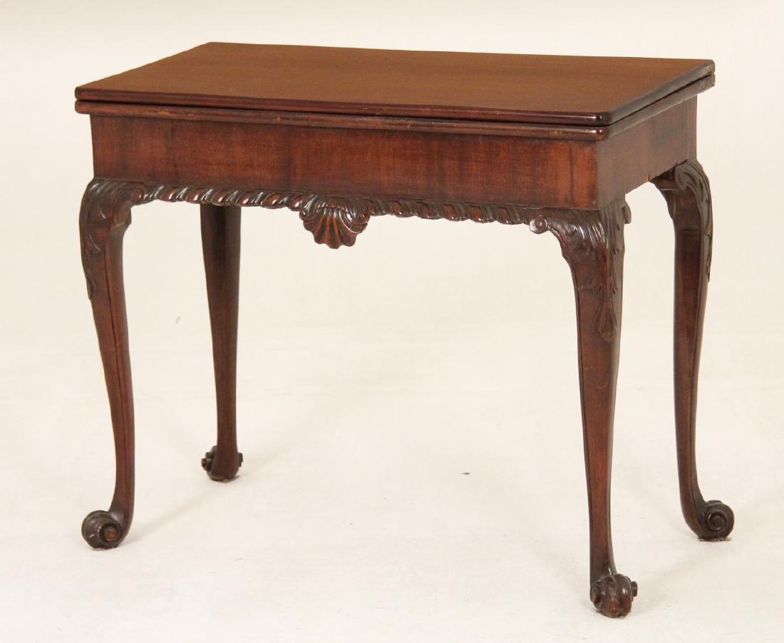 18TH C. GEORGIAN MAHOGANY GAME TABLE (1 of 3)