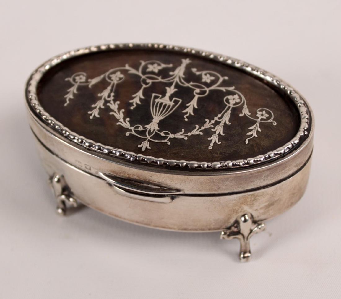 FINE QUALITY SILVER AND NATURAL SHELL HINGED BOX (1 of 3)