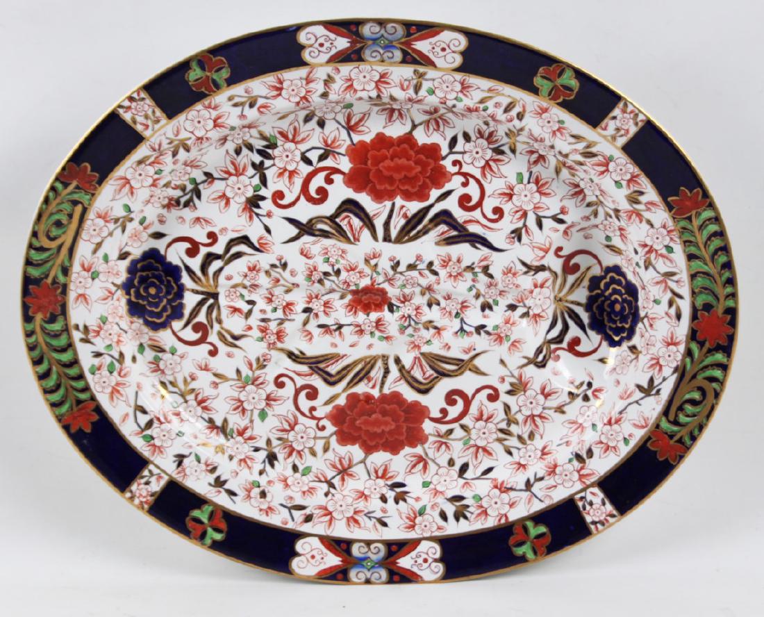 19TH C. DERBY "TREE-WELL" PLATTER (1 of 3)