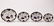 GROUP OF 4 ENGLISH IRONSTONE PLATTERS
