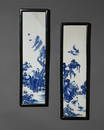 23: Set of Four Chinese Blue and White Plaques Guangxu