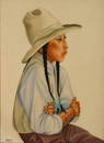 628: Winold Reiss (American 1886-1953), Blackfoot Girl,