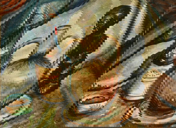 Robert Brackman (American 1898-1980), Table Top St: Robert Brackman (American 1898-1980) Table Top Still Life with Bottle and Sculpture Signed Robert Brackman and inscribed To Jody and Frank l.r. Watercolor on paper; a