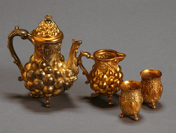 Group of Four Continental Renaissance Style Silve