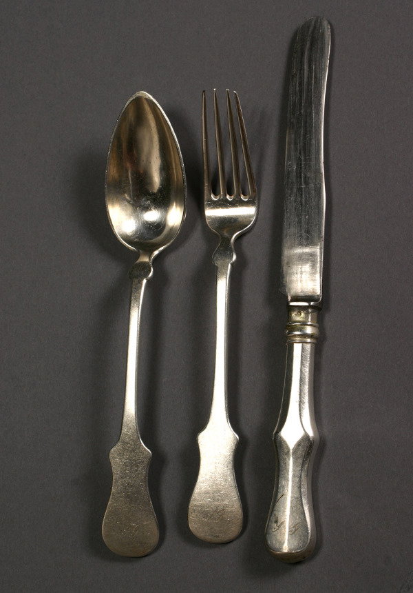 Austrian Silver Flat Table Service Maker's mark E