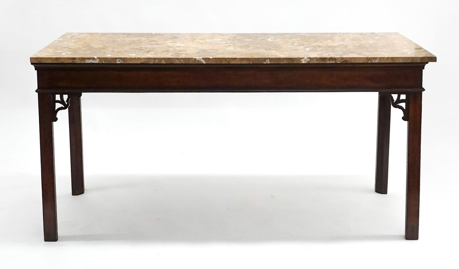 George III Mahogany and Oak Marble Top Serving Table, First Quarter 19th Century (1 of 1)