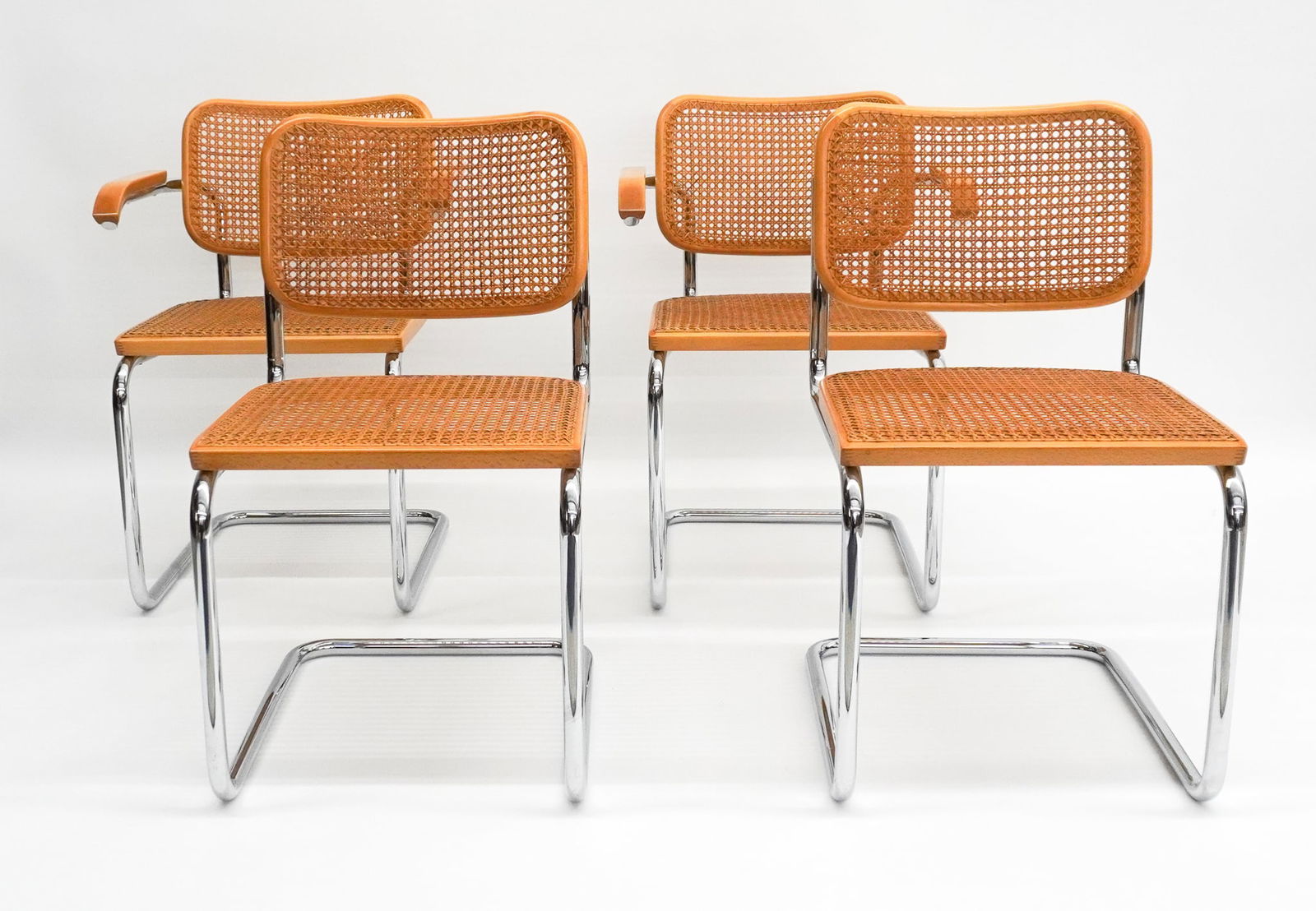 Set of Eight Marcel Breuer 'Cesca' Chairs, Manufactured by Knoll International dba Gavina SpA, Circa (1 of 1)