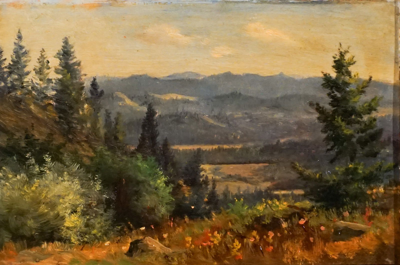 Ralph Earl DeCamp (American 1858-1936), Summer Mountain Landscape and Study of a River: A (1 of 4)