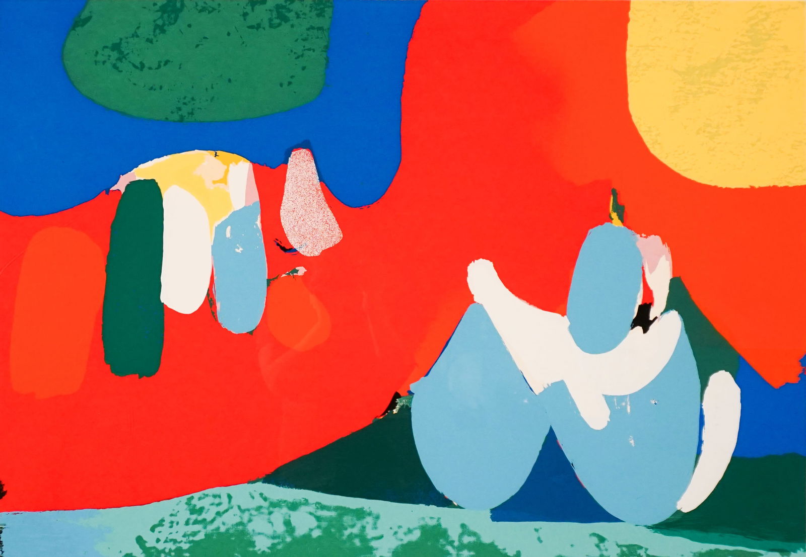 James Brooks (American 1906-1992), Bowditch, Screenprint in color, circa 1970, Sight size: 603 x 978: James Brooks(American, 1906-1992)BowditchScreenprint in color, circa 1970; apparently in good condition. Framed.*Signed James Brooks in graphite l.r., titled in graphite l.c. and numbered A/P 1/4 in