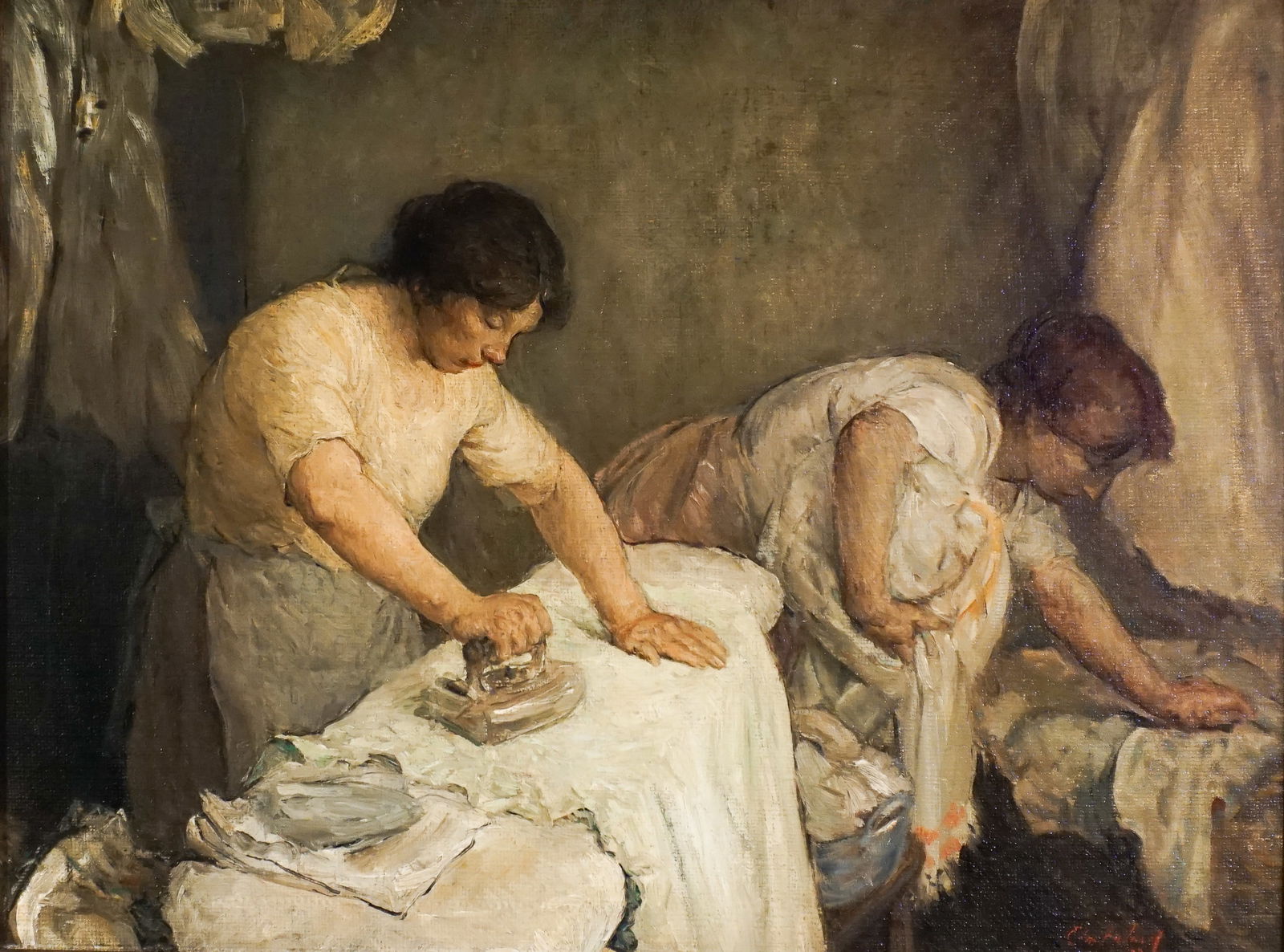 Edmund Franklin Ward (American 1892-1991), Washerwomen, Oil on canvas, 18 x 24 in (45.7 x 61 cm); (1 of 2)