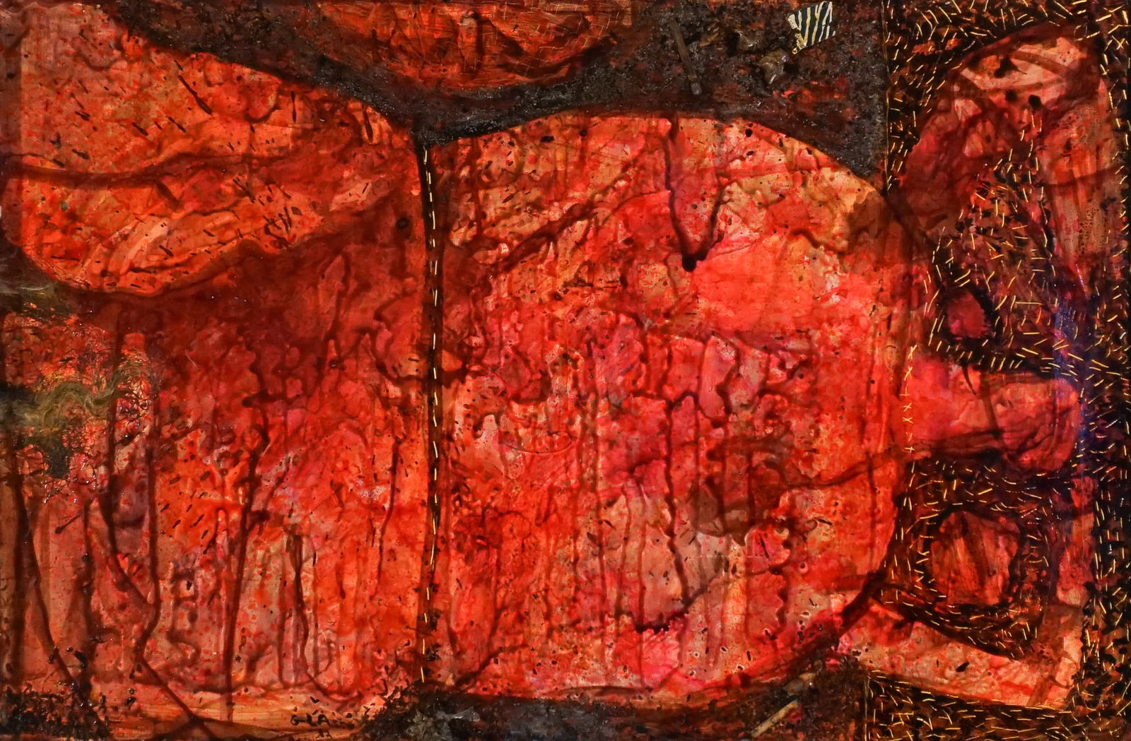 Joseph M. Glasco (American 1925-1996), Untitled, Mixed media and collage on paper, Sheet size: 12 x (1 of 2)