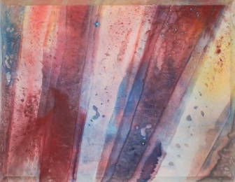Sam Gilliam (American 1933-2022), Red Clay, Acrylic on beveled edge canvas, 35 x 45 in (88.9 x 114.3