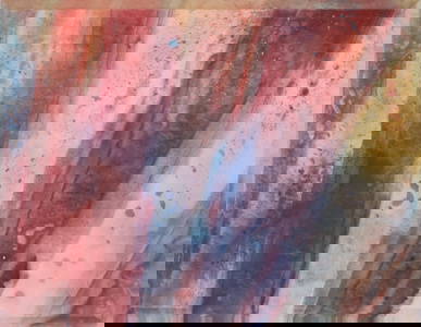 Sam Gilliam (American 1933-2022), Red Clay, Acrylic on beveled edge canvas, 35 x 45 in (88.9 x 114.3