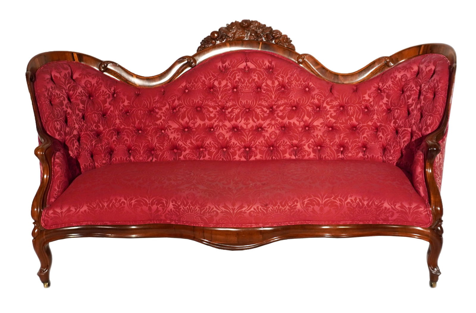 Victorian Rococo Revival Laminated Rosewood 'Rosalie' Pattern Five-Piece Assembled Parlour Suite, (1 of 7)