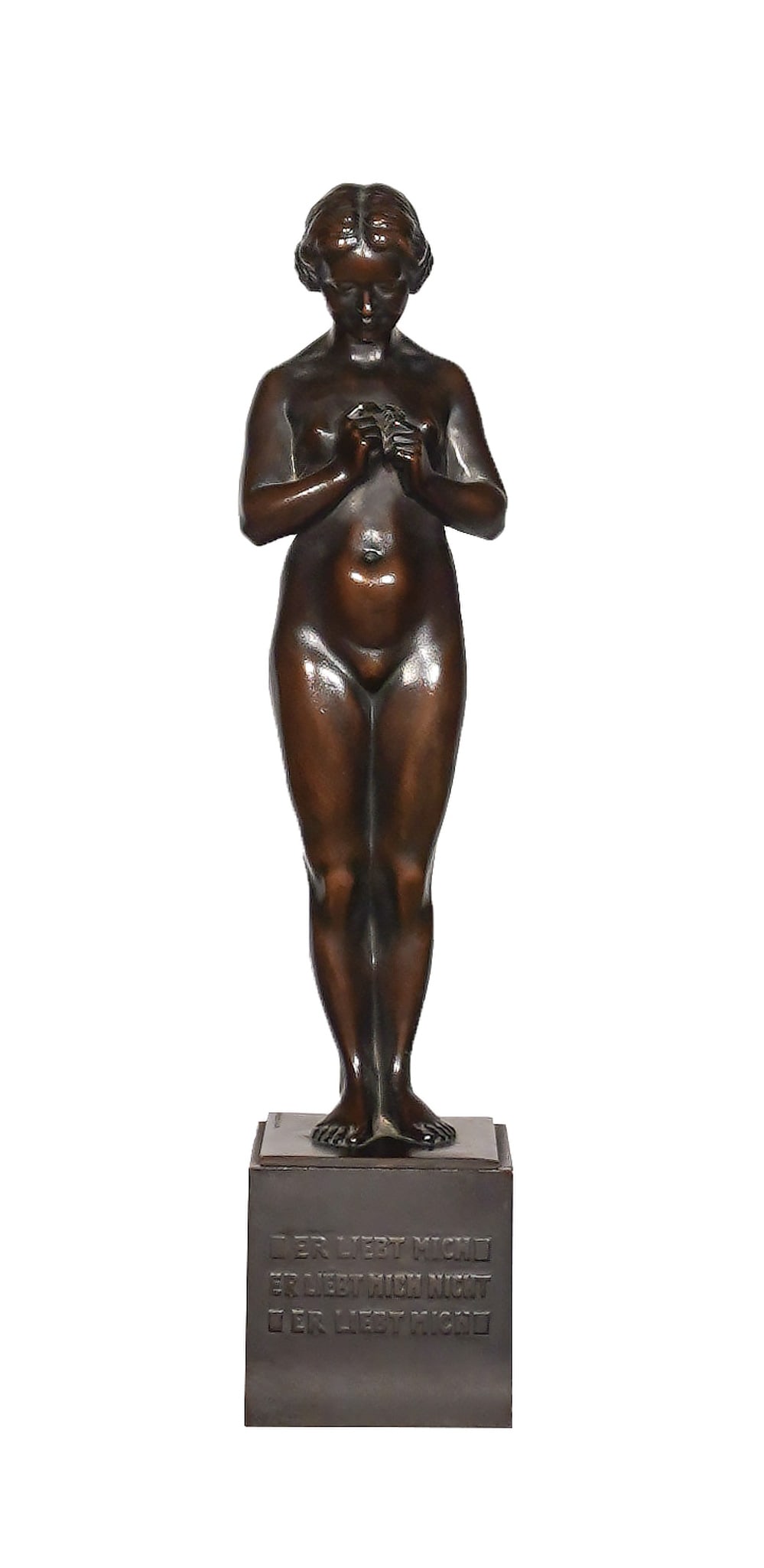 Johannes Seiler, (German 1871–1954), Stehender Frauenakt, Bronze sculpture with dark-brown (1 of 3)