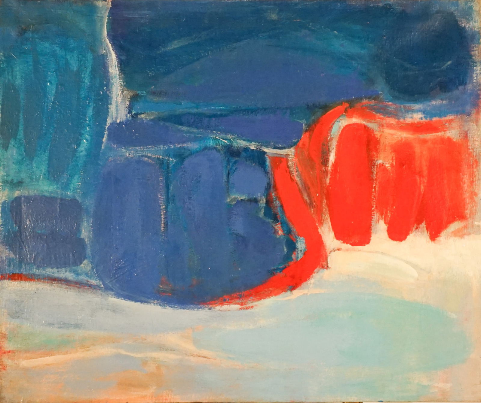 Harold Anchel (American 1912-1980), Untitled Abstract, Oil on canvas, Unframed: 36 x 30 in (91.4 x (1 of 1)