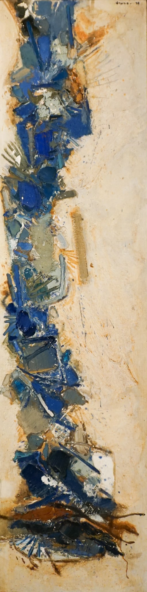 John Levee (American 1924-2017), June V, Oil on canvas, 69 x 17-3/4 in (175.3 x 45.1 cm); Frame: 70 (1 of 2)