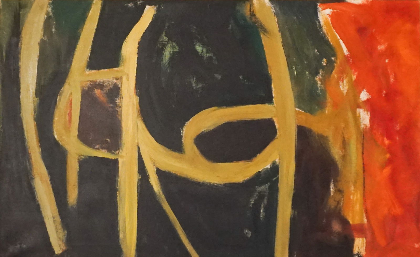 Theodoros S. Stamos (American/Greek 1922-1997), Oriental Study, Oil on canvas, 23 x 37 in (58.4 x 94 (1 of 2)