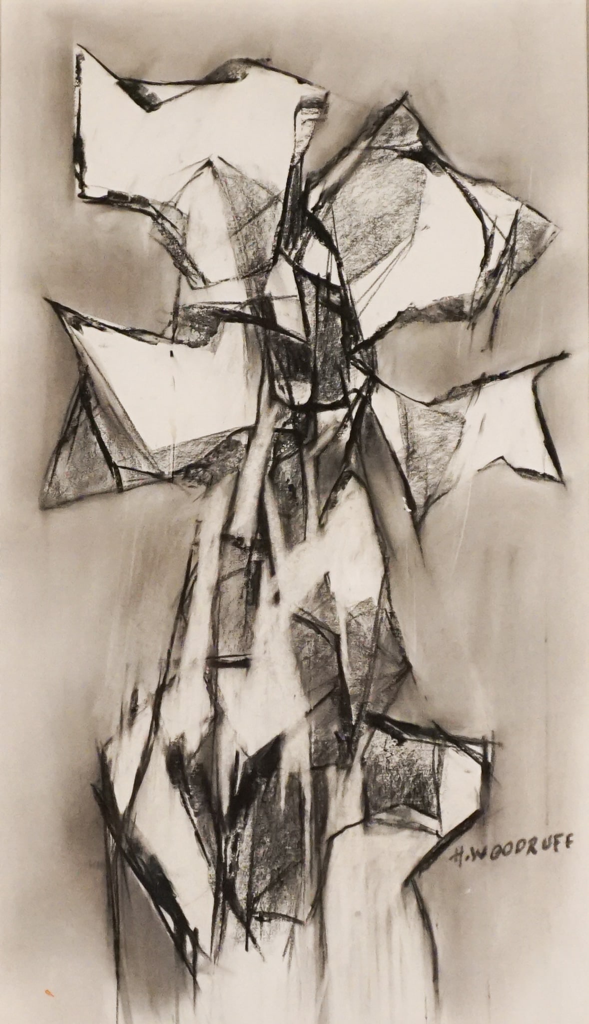 Hale Aspacio Woodruff (American 1900-1980), Untitled (Torso), Charcoal and ink on paper, circa 1968,: Hale Aspacio Woodruff(American, 1900-1980)Untitled (Torso)Charcoal and ink on paper, circa 1968Signed H. Woodruff l.r.Property from a Prominent Potomac CollectionProvenanc