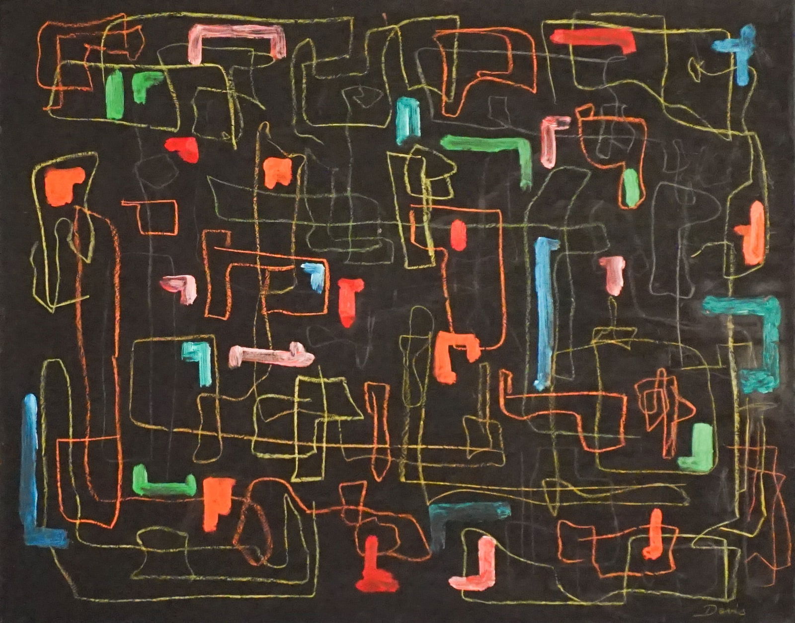 Gene Davis (American 1920-1985), Untitled (A-4), Mixed media on board, circa 1950s, 16 x 20 in (40.6 (1 of 2)