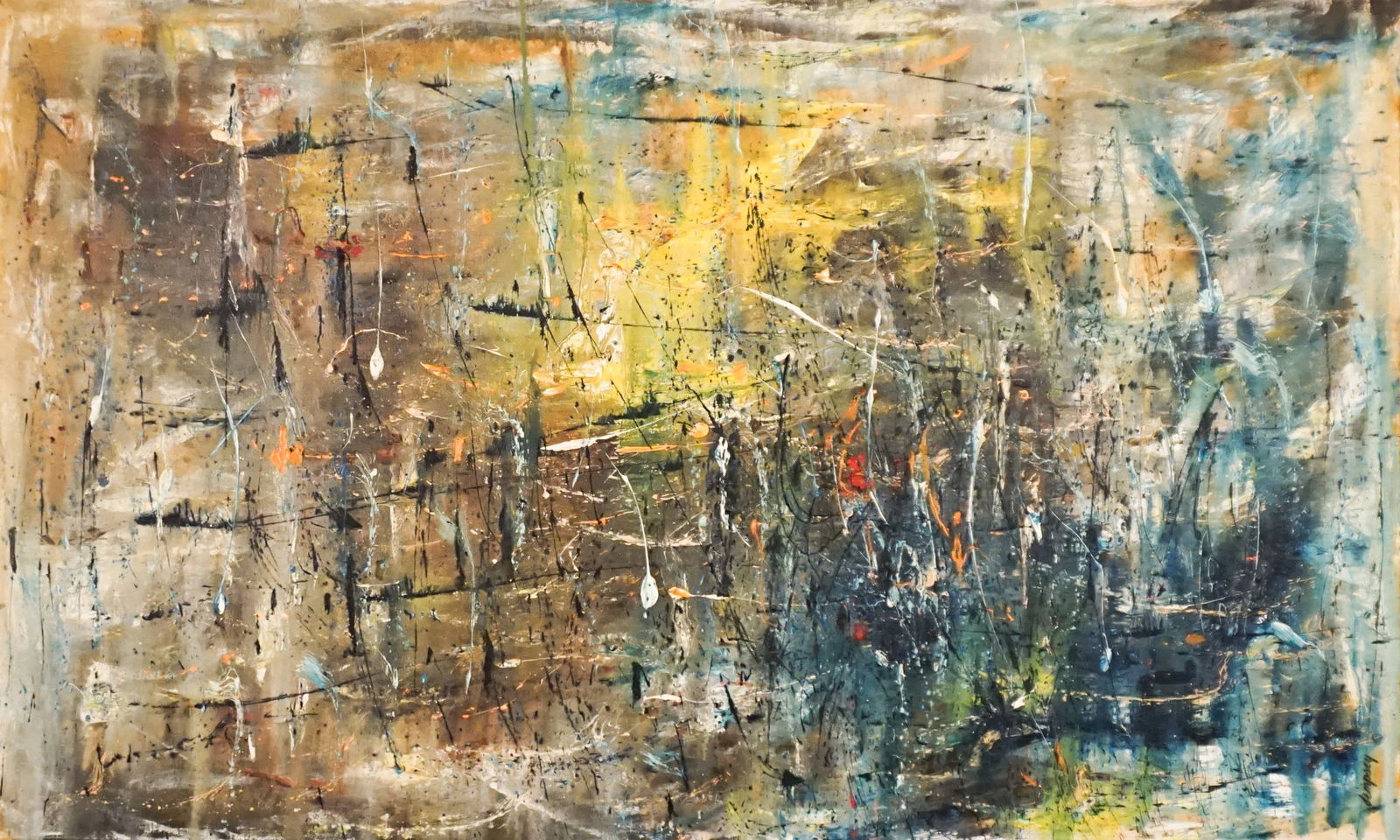 Richard William Dempsey (American 1909-1987), Blues for Picasso, Oil on canvas, 42 x 70 in (106.7 x (1 of 2)