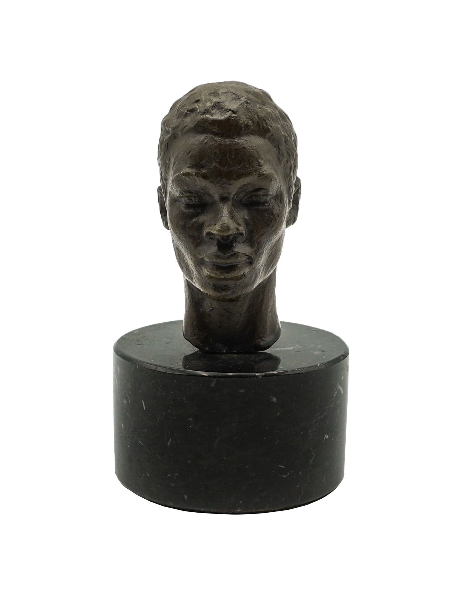 Richmond Barthe (American 1901-1989), Untitled (Head of a Young Man), Bronze sculpture with (1 of 4)
