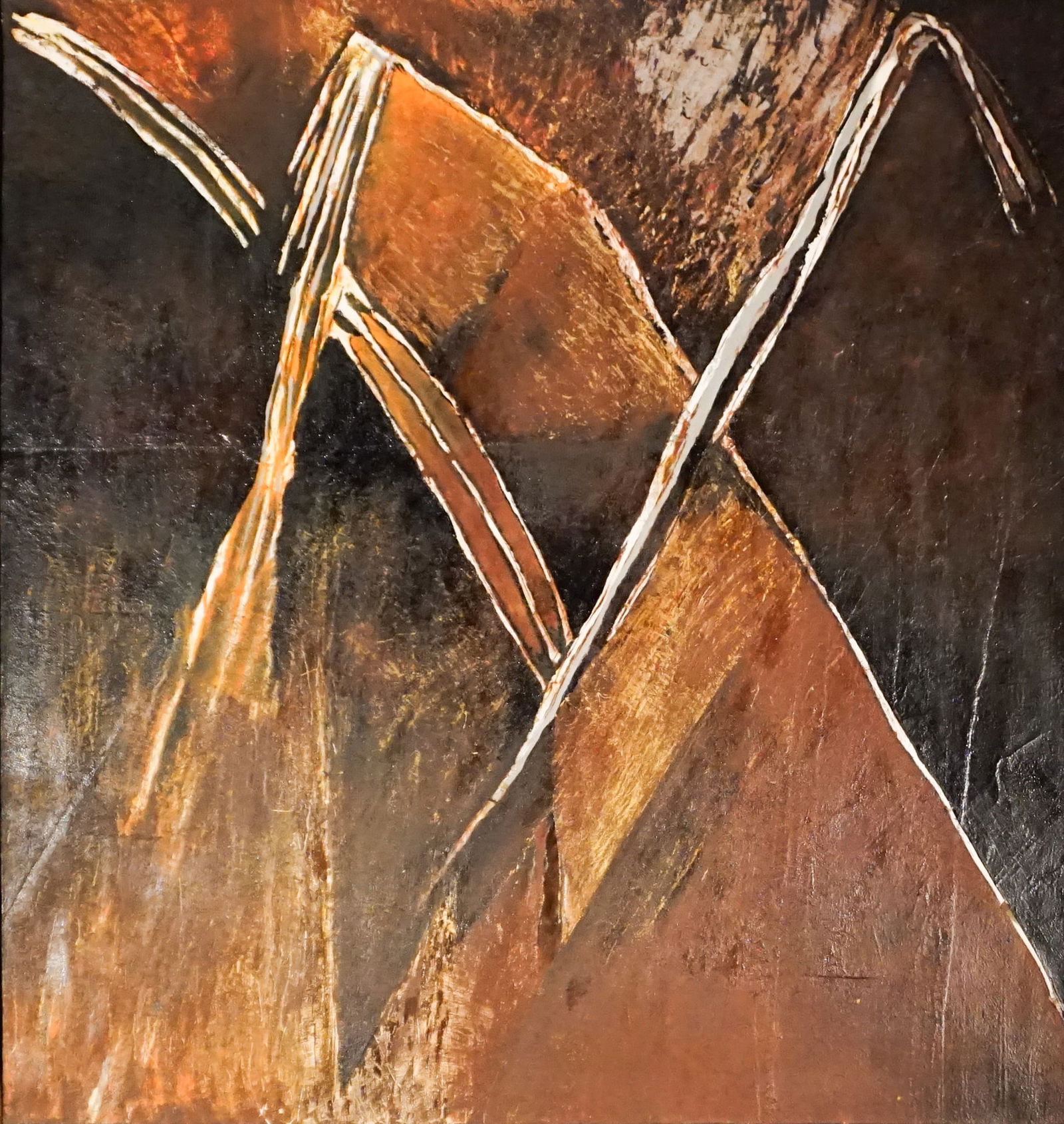 Andrew Bateman (American 20th Century), Untitled (Browns), Oil on canvas, 59 x 56 in (149.9 x 142.2 (1 of 2)