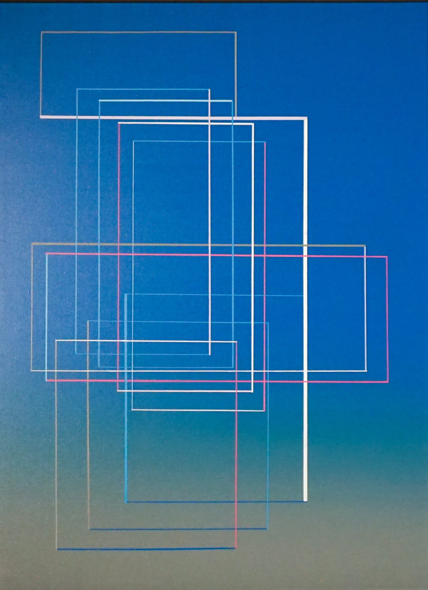 Edward Pratt (American b. 1957), Untitled, Oil on canvas, 39 x 29-1/2 in (99.1 x 74.9 cm); Frame: 41: Edward Pratt(American, b. 1957)UntitledOil on canvasSigned Edward Pratt and dated 10/8/84 on versoProperty from a Prominent Potomac CollectionProvenance:P