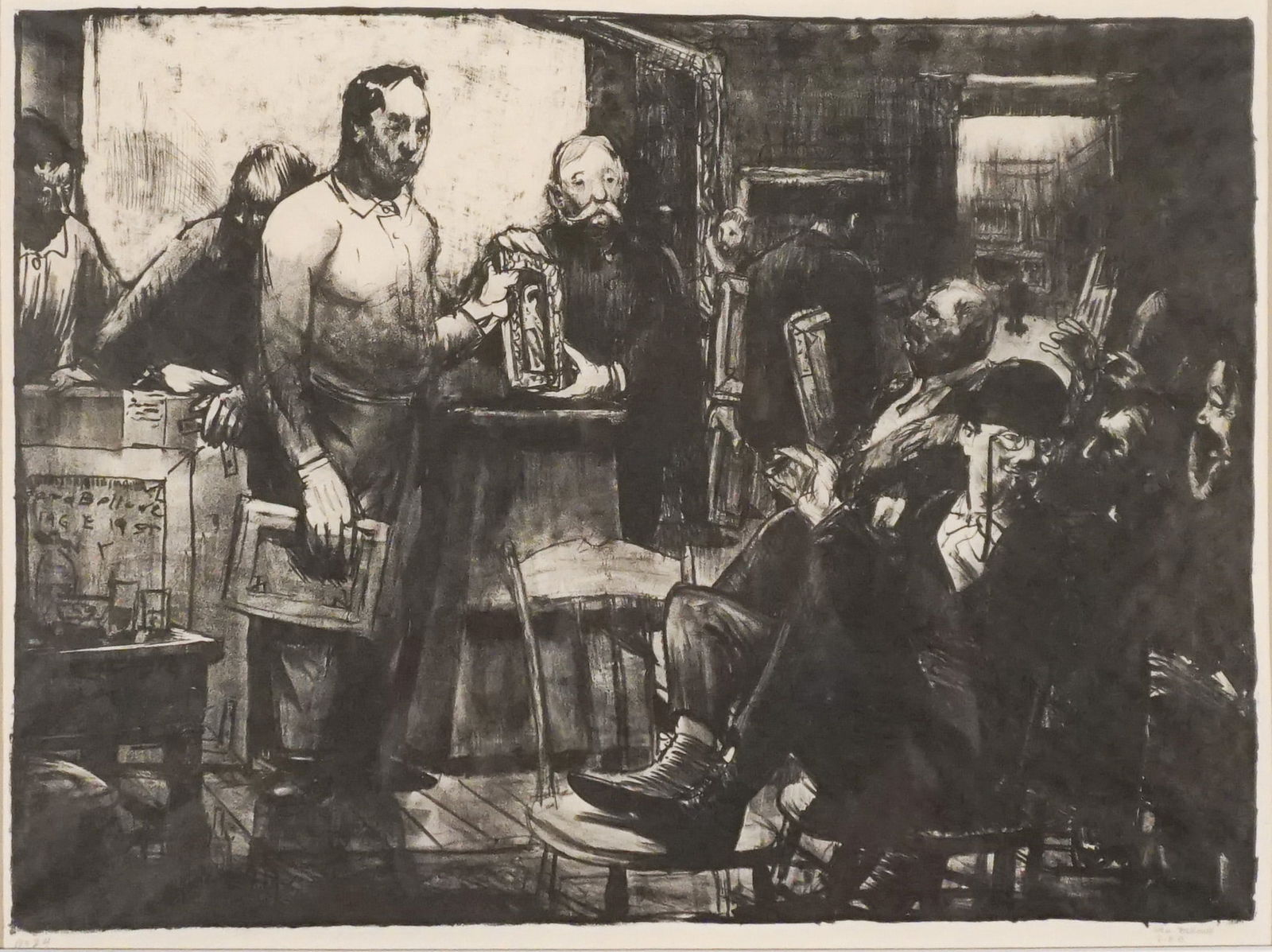 George Bellows (American 1882-1925), The Jury (The Duties of Jurors) (Mason 17), Lithograph, 1916,: George Bellows(American, 1882-1925)The Jury (The Duties of Jurors) (Mason 17)Lithograph, 1916Signed Geo Bellows/ J.B.B. in graphite l.r. and numbered No. 24 in graphite l.l.; edition of 35-50<