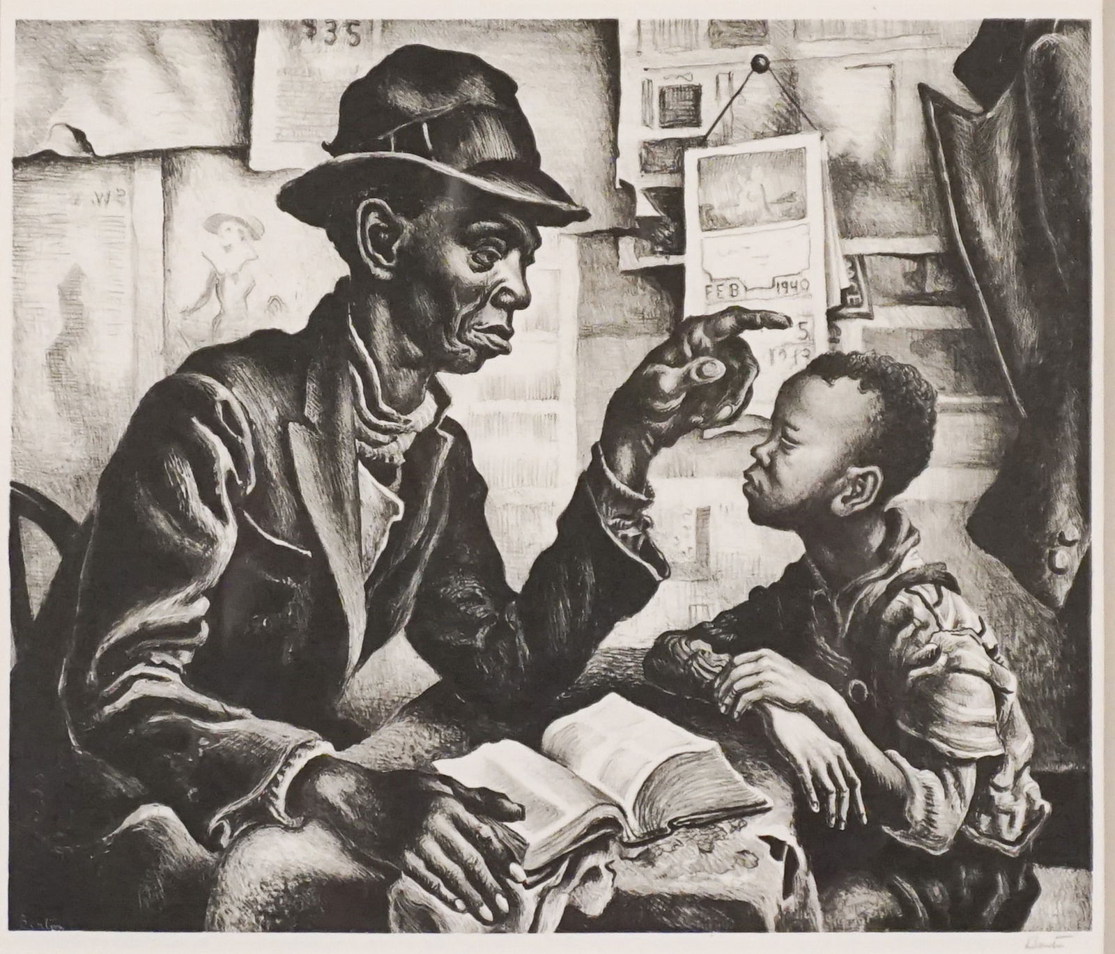 Thomas Hart Benton (American 1889-1975), Instruction (Fath 41), Lithograph, 1940, Sight size: 279 x (1 of 2)