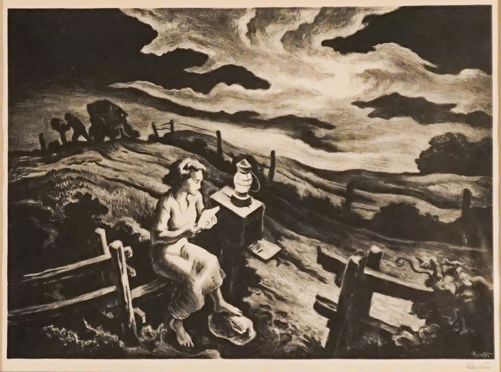 Thomas Hart Benton (American 1899-1975), Letter From Overseas (Fath 59), Lithograph, Sight size: 254 (1 of 2)