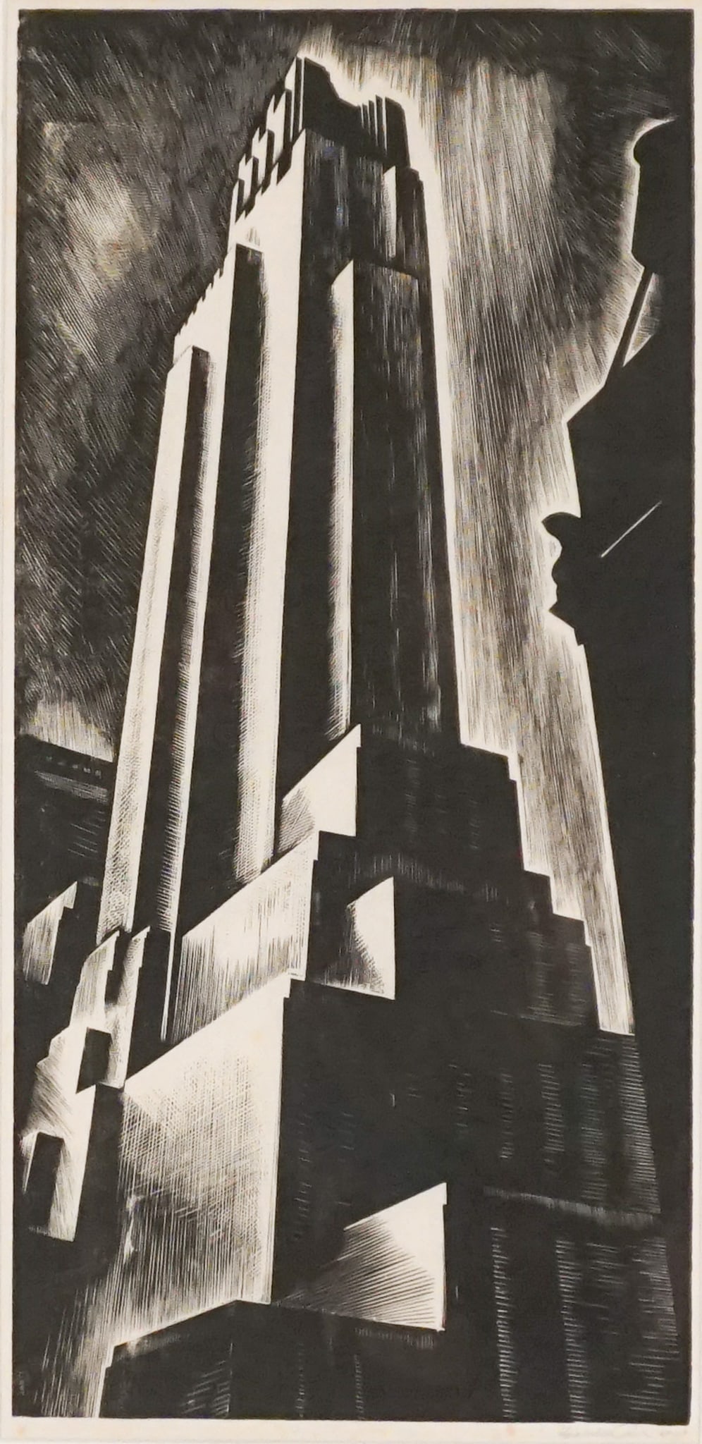 Howard Norton Cook (American 1901-1980), Skyscraper (Duffy 96), Woodcut, 1928, Sight size: 464 x 229 (1 of 2)