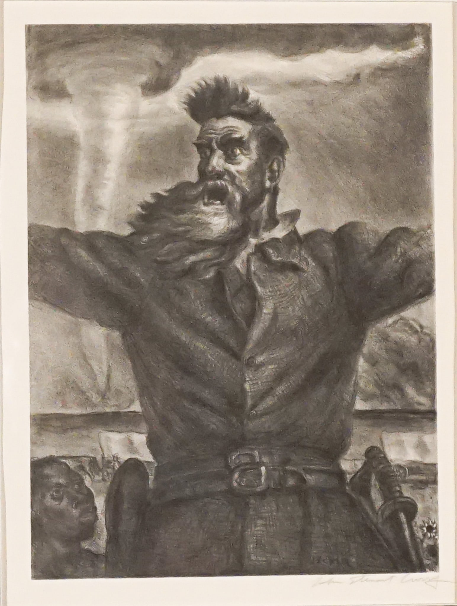 John Steuart Curry (American 1897-1946), John Brown (Cole 34), Lithograph, 1939, Sight size: 406 x (1 of 2)