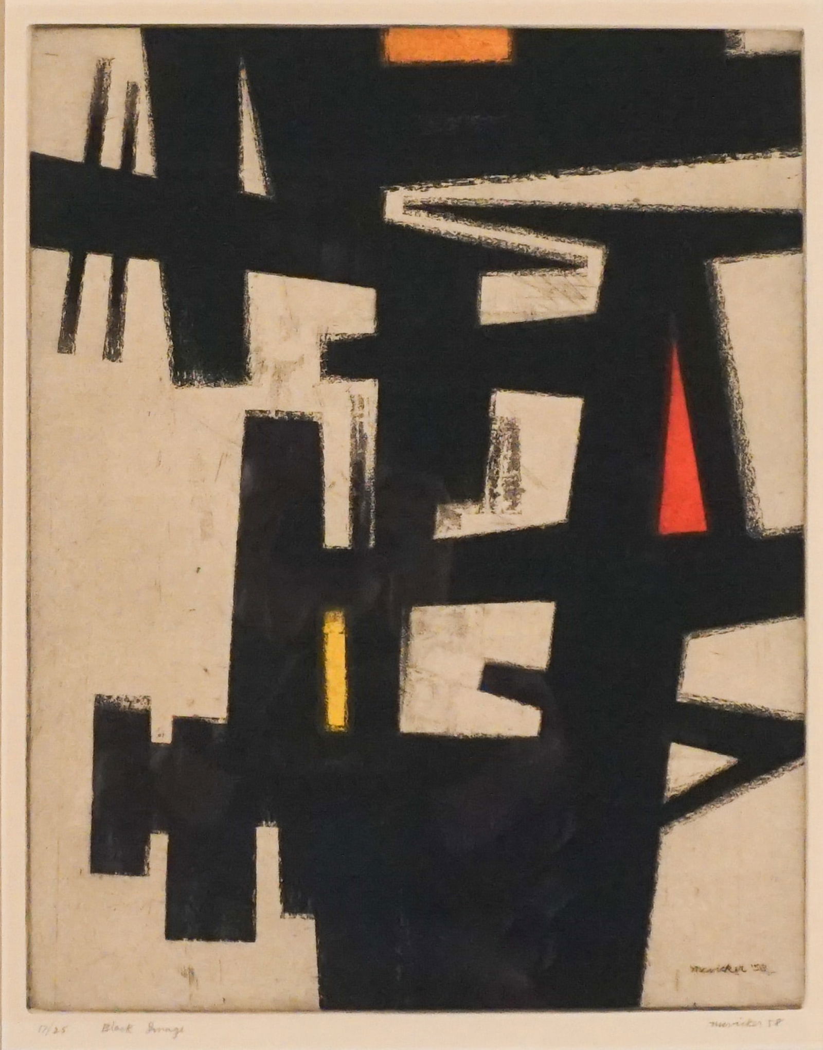 Jesse Jay McVicker (American 1911-2004), Black Images, Aquatint in color, Sight size: 419 x 330 mm (1 of 2)