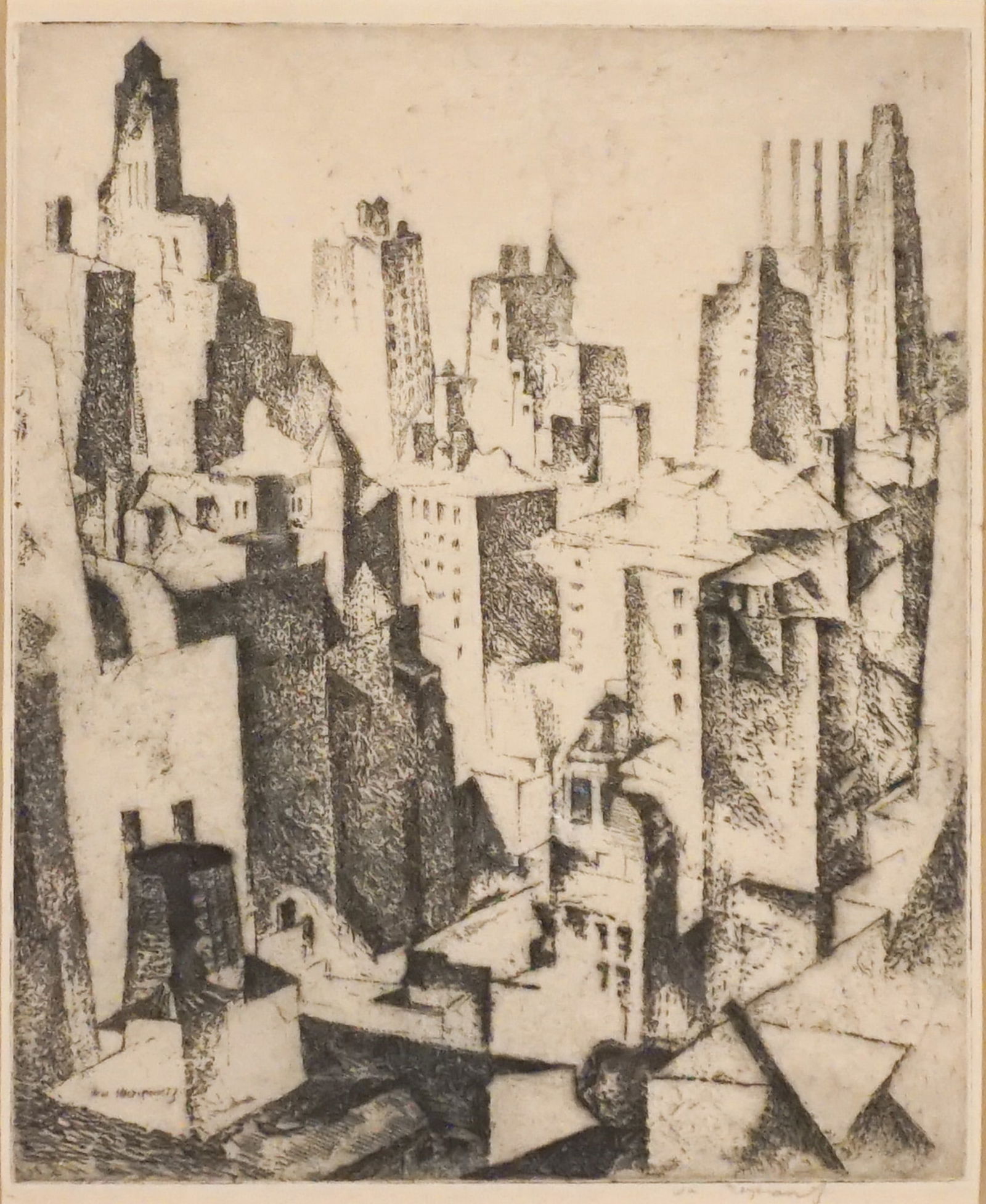 William Meyerowitz (American 1887-1981), New York #2, Etching, 1928, Sight size: 318 x 267 mm: William Meyerowitz(American, 1887-1981)New York #2Etching, 1928Signed Wm. Meyerowitz in graphite l.r., from an edition of 15Property from a Prominent Potomac CollectionPro