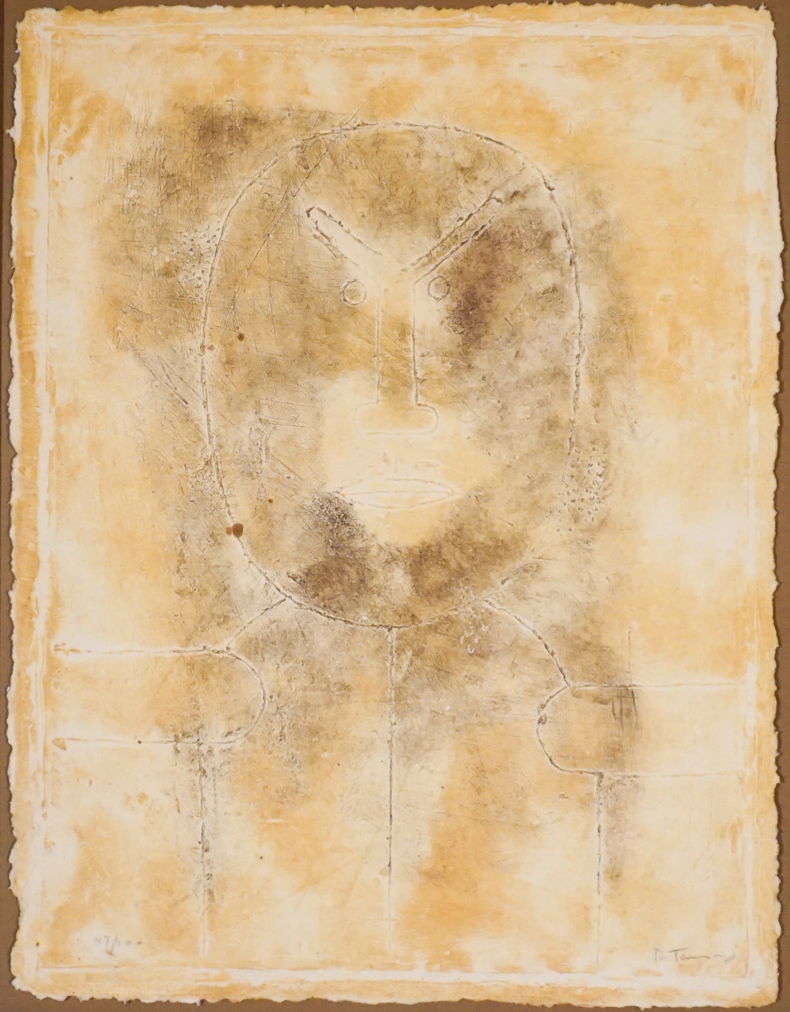 Rufino Tamayo (Mexican 1899-1991), Torso (Pareda 245), Mixograf?a in color on handmade paper, 1978,: Rufino Tamayo(Mexican, 1899-1991)Torso (Pareda 245)Mixografía in color on handmade paper, 1978Signed R. Tamayo in graphite l.r. and numbered 47/100; printed at Taller de Gráfica Mexicana,