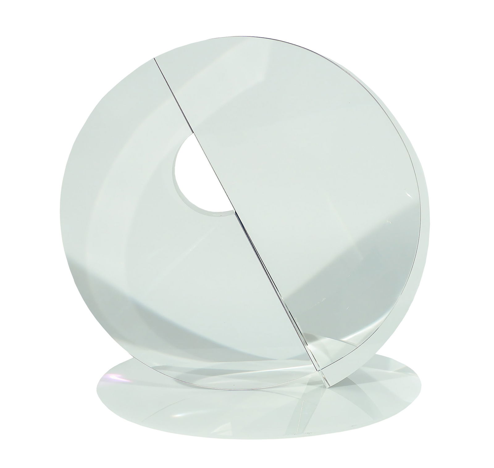 Martin Rosol (American/Czech b. 1956), Untitled, Partially Colored Glass Sculpture on Rotating (1 of 5)