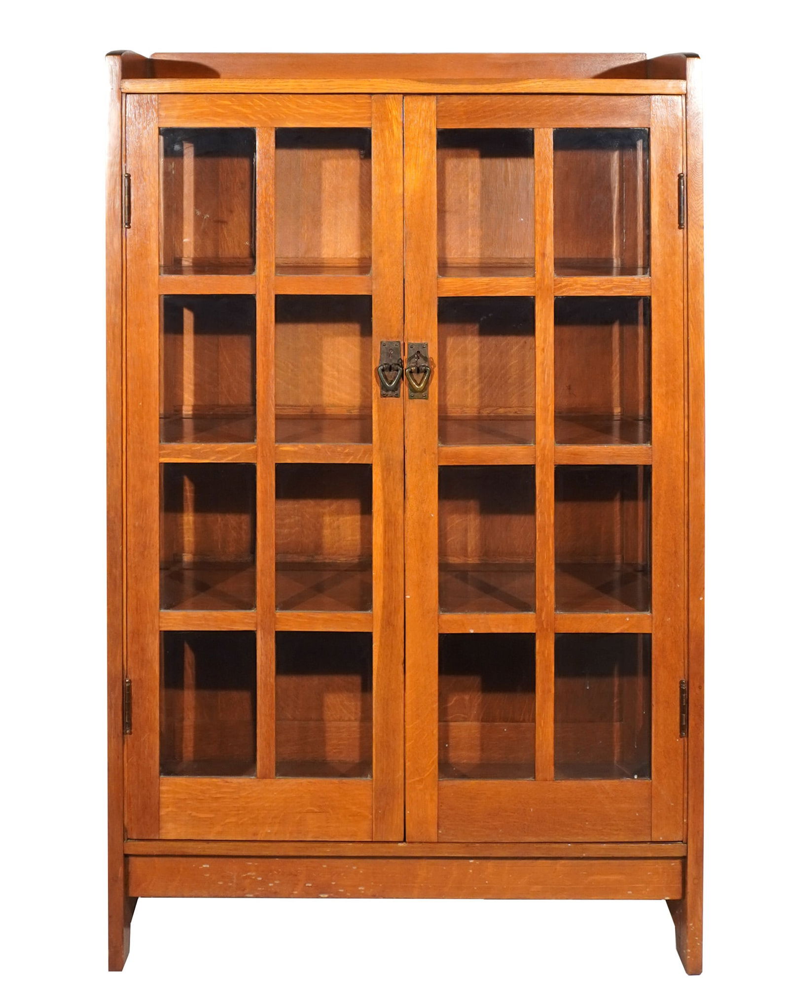 Gustav Stickley Oak China Cabinet, Model 815, Circa 1912-1916, Height: 63-3/4 in (161.9 cm); Width: (1 of 2)