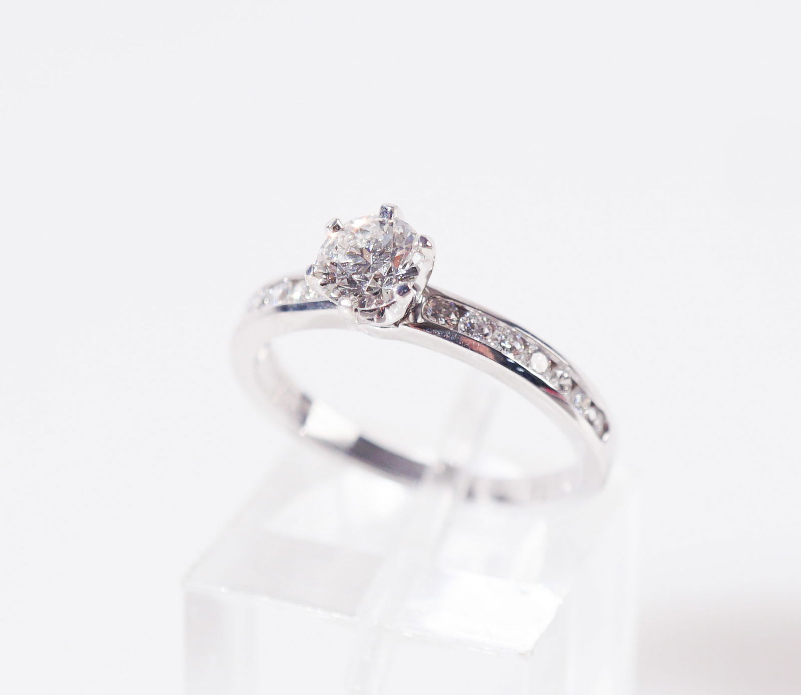 Tiffany & Co. Platinum and Diamond Ring, Total weight of diamonds: .78 carats, Gross weight: 2.4 (1 of 2)