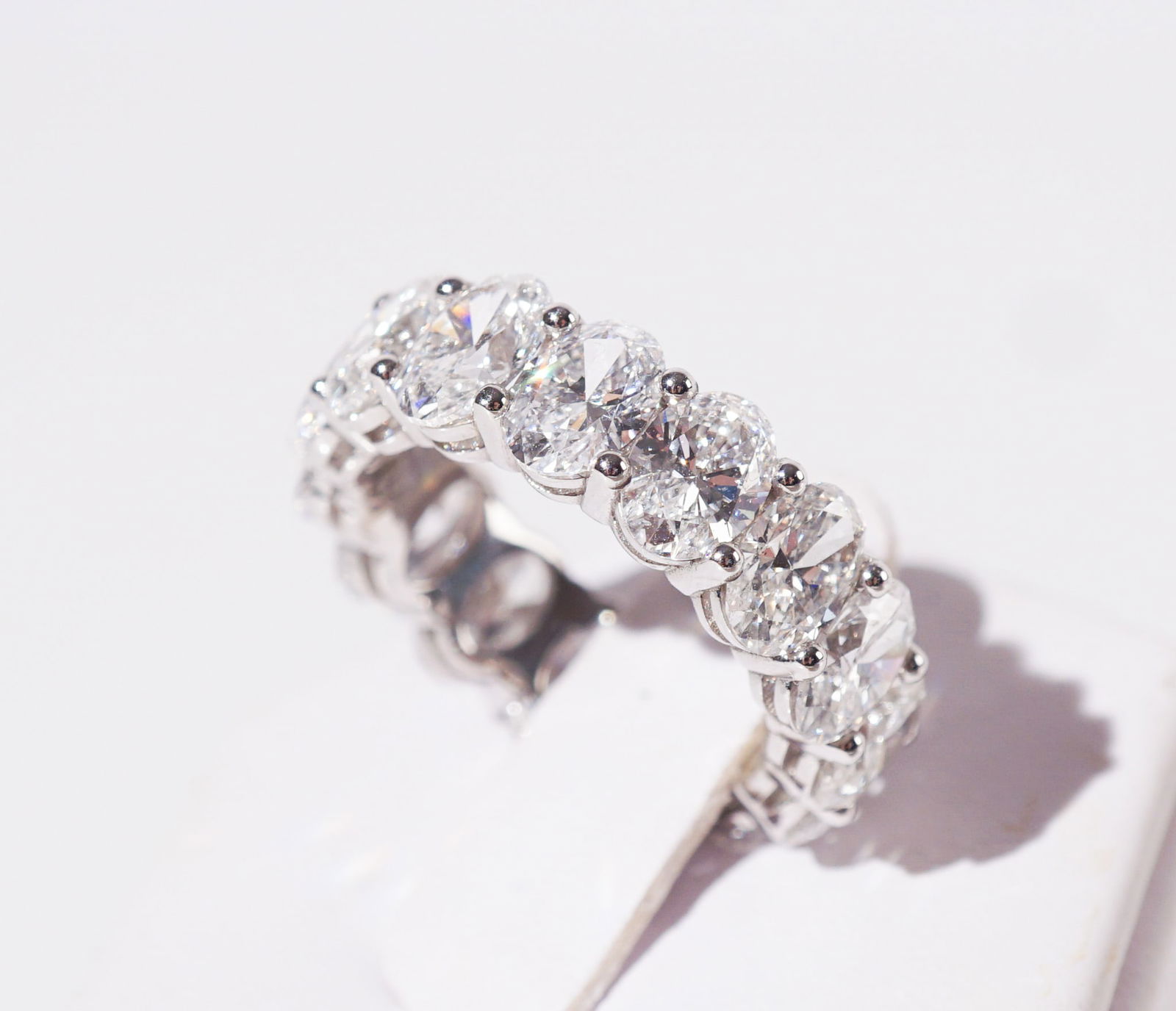 Platinum and Diamond Eternity Ring, Gross weight: 5.7 dwt., Shank size: 6-1/4 (1 of 2)