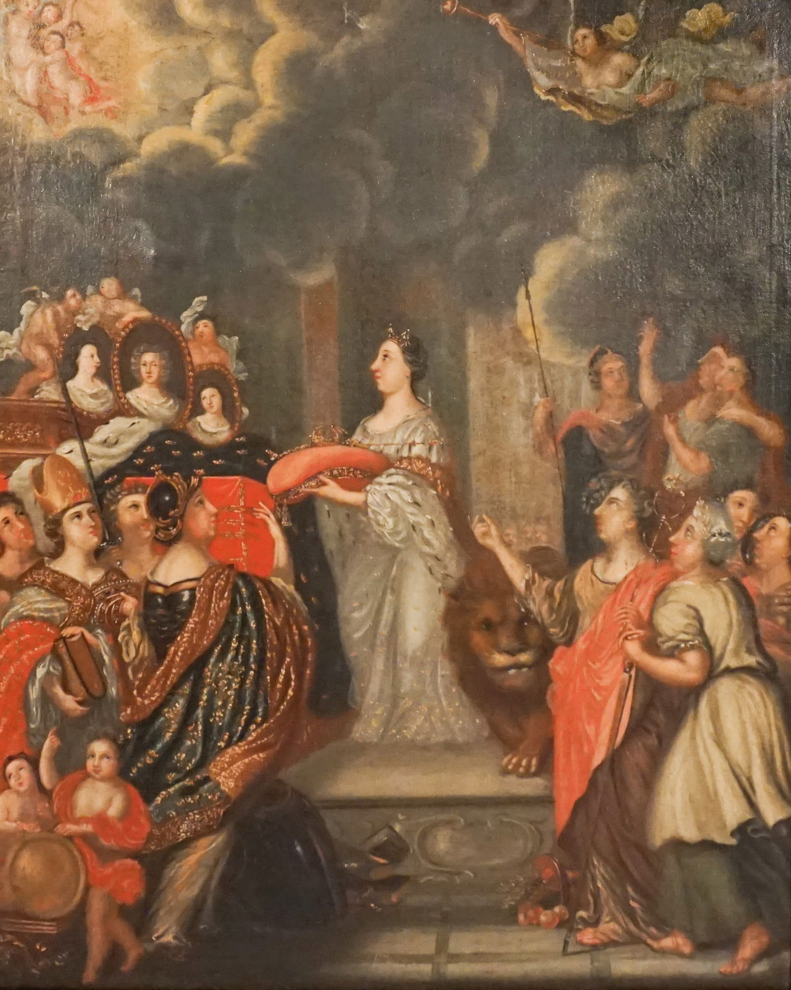 After David Klocker Ehrenstrahl (German/Swedish 18th-19th Century), Allegory of the Consolidation of (1 of 2)