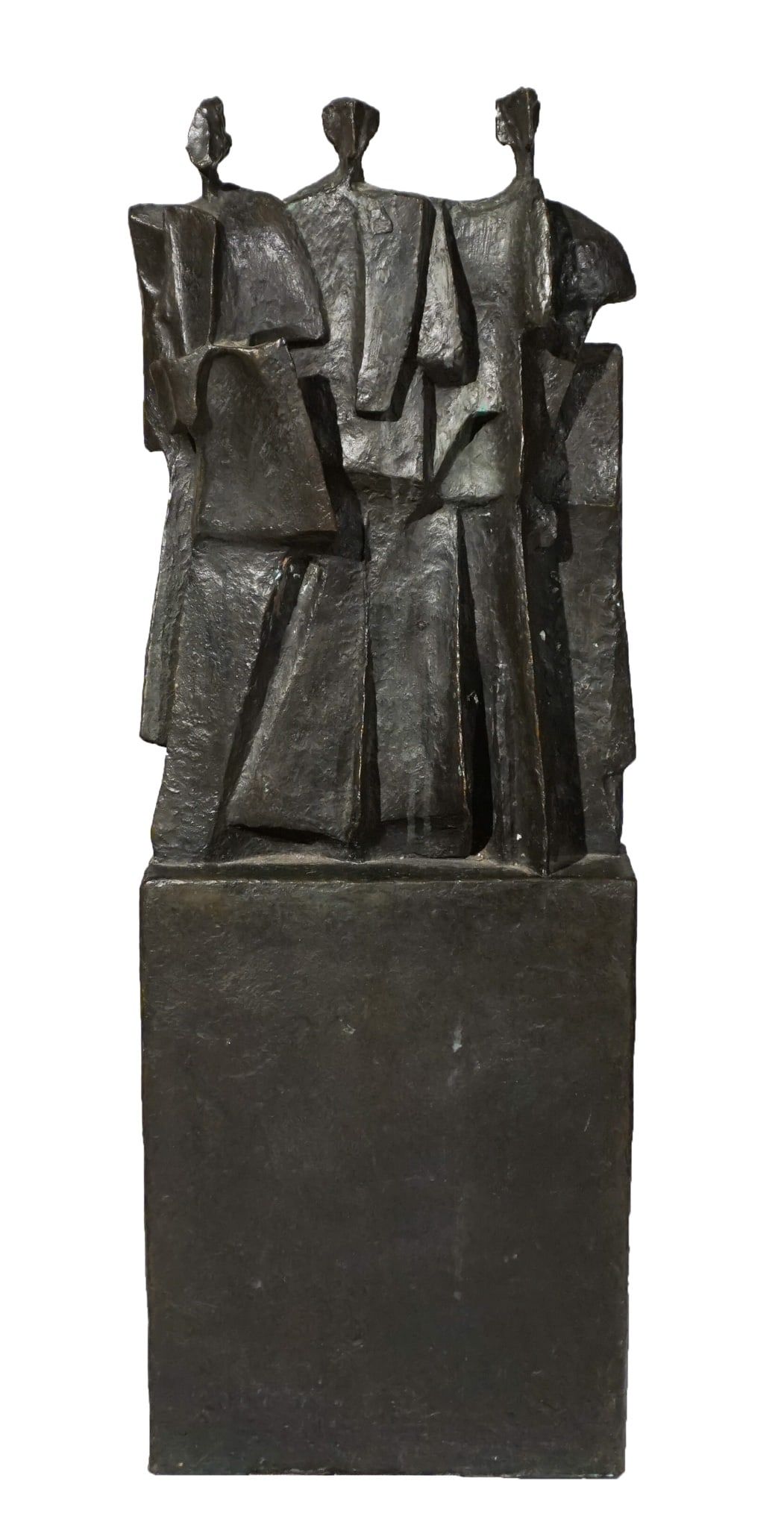 Mario Negri (Italian 1916-1987), Il Muro, Bronze sculpture with black patina, 30 x 10-1/2 x 3-1/2 in: Mario Negri(Italian, 1916-1987)Il MuroBronze sculpture with black patinaSigned and numbered 1/3 on versoNote:This work was exhibited in the Thirtieth Biennal Internazionale d'A