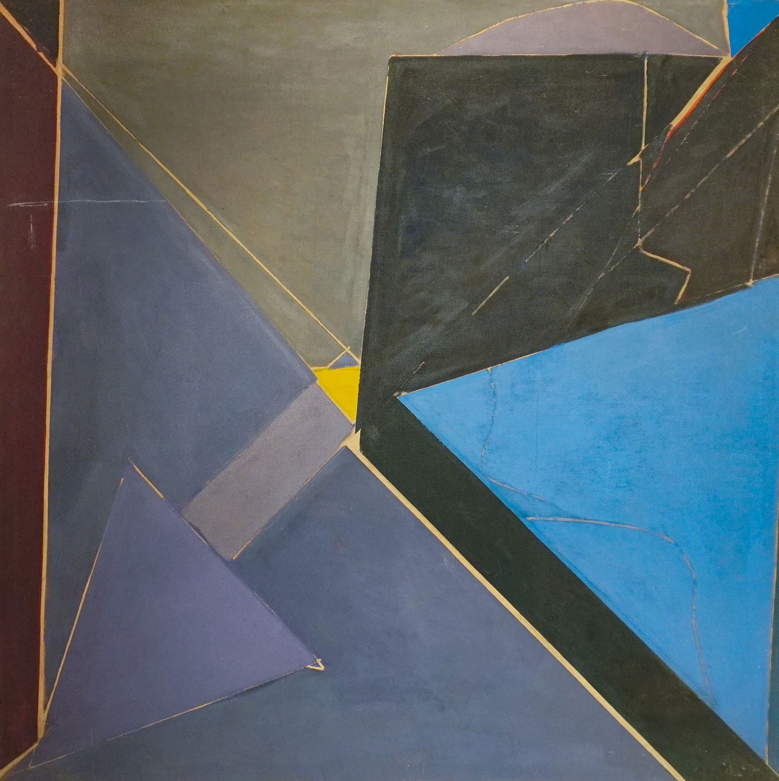 Frederic Matys Thursz (Moroccan/German 1930-1992), Onyx, Oil on canvas, 1968, 72 x 72 in (182.9 x: Frederic Matys Thursz(Moroccan/German, 1930-1992)OnyxOil on canvas, 1968Signed, titled and dated Thursz/ Onyx/ 1968 on verso72 x 72 in (182.9 x 182.9 cm); Frame: 72-1/4 x 72-1/4 in