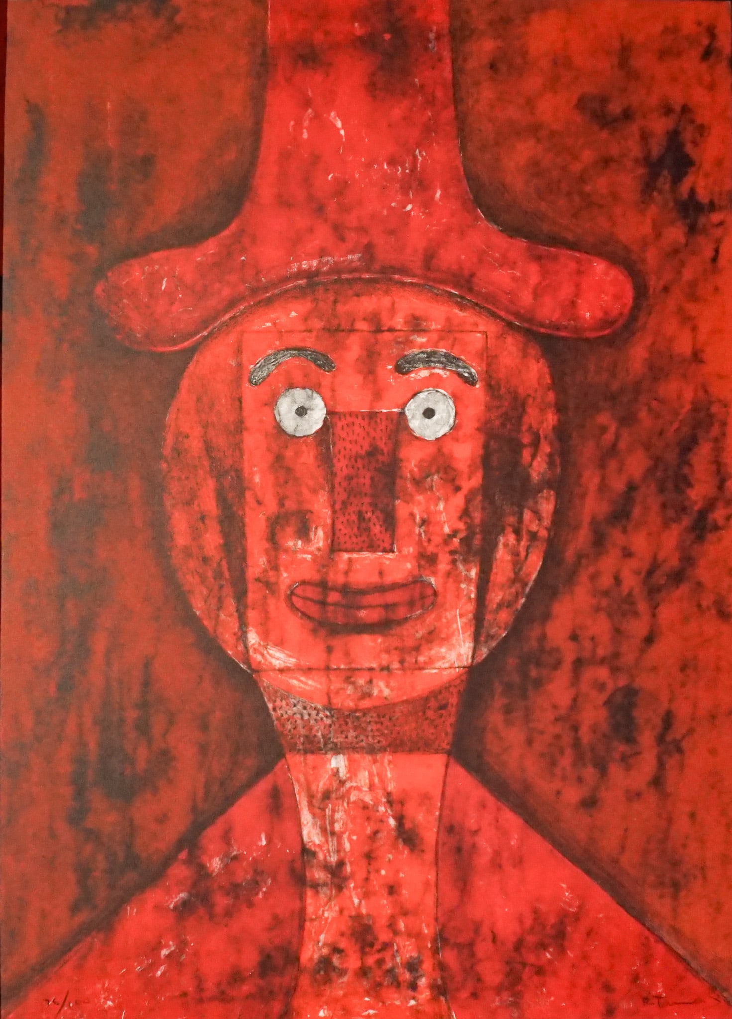 Rufino Tamayo (Mexican 1899-1991), Cabeza Roja (Pareda 187), Lithograph in color on BFK Rives paper,: Rufino Tamayo(Mexican, 1899-1991)Cabeza Roja (Pareda 187)Lithograph in color on BFK Rives paper, 1975Signed R. Tamayo in graphite and with blindstamp l.r. and numbered 76/100 in graphite l.l.; publi