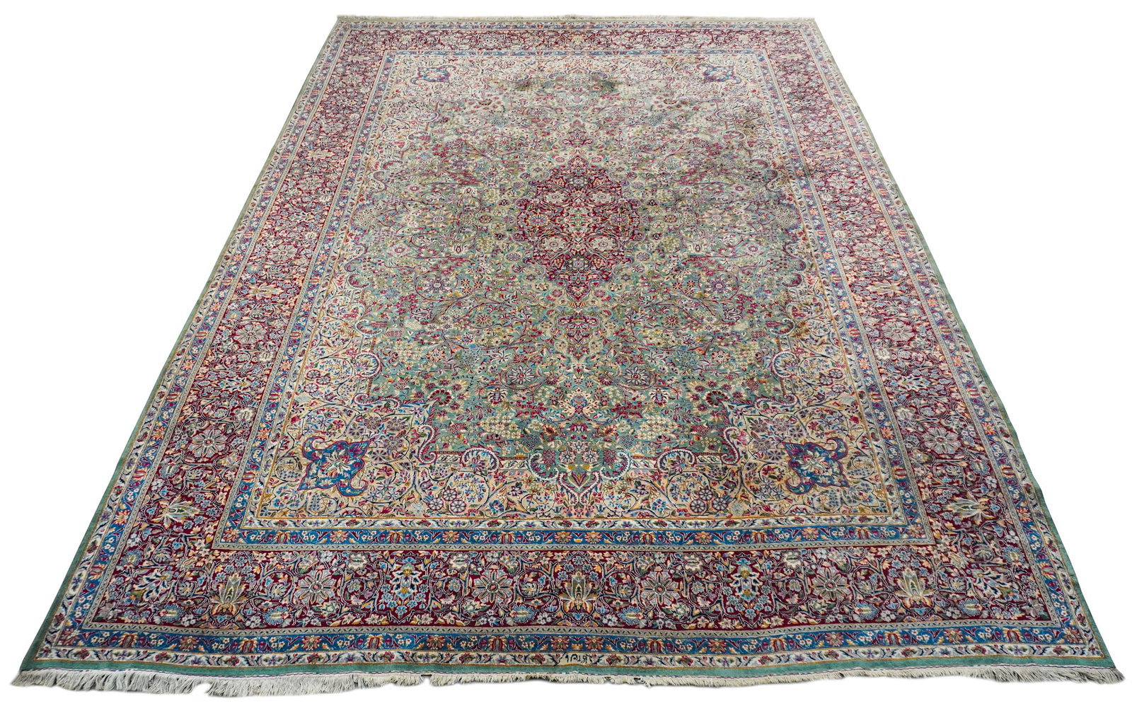 Kerman Rug, Signed Kerman, Second Quarter 20th Century, 16 ft 2 in x 11 ft 6 in (493 x 351 cm) (1 of 2)