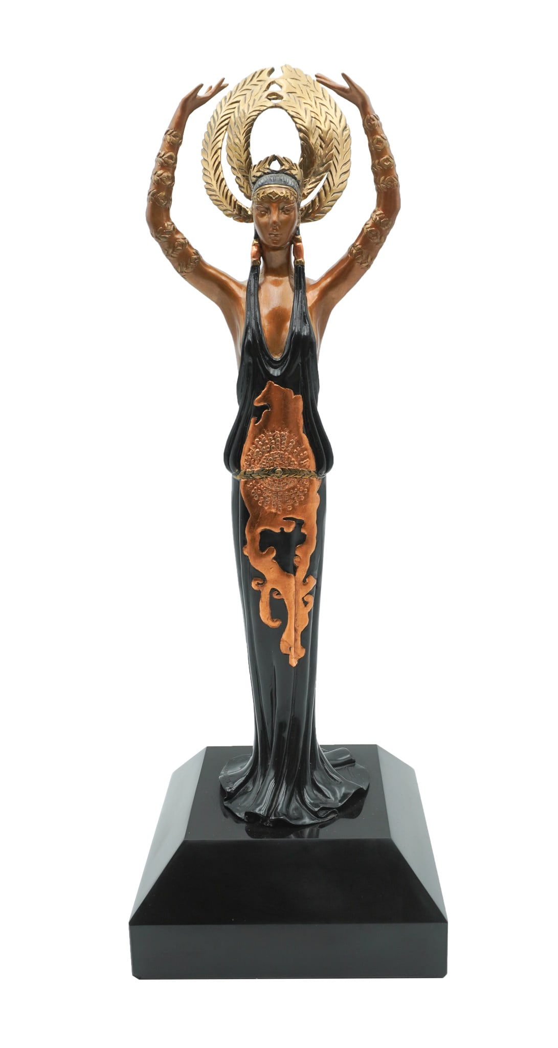 Erté (Romain de Tirtoff) (Russian/French 1892-1990), Triumph, Copper and gilt sculpture on (1 of 5)
