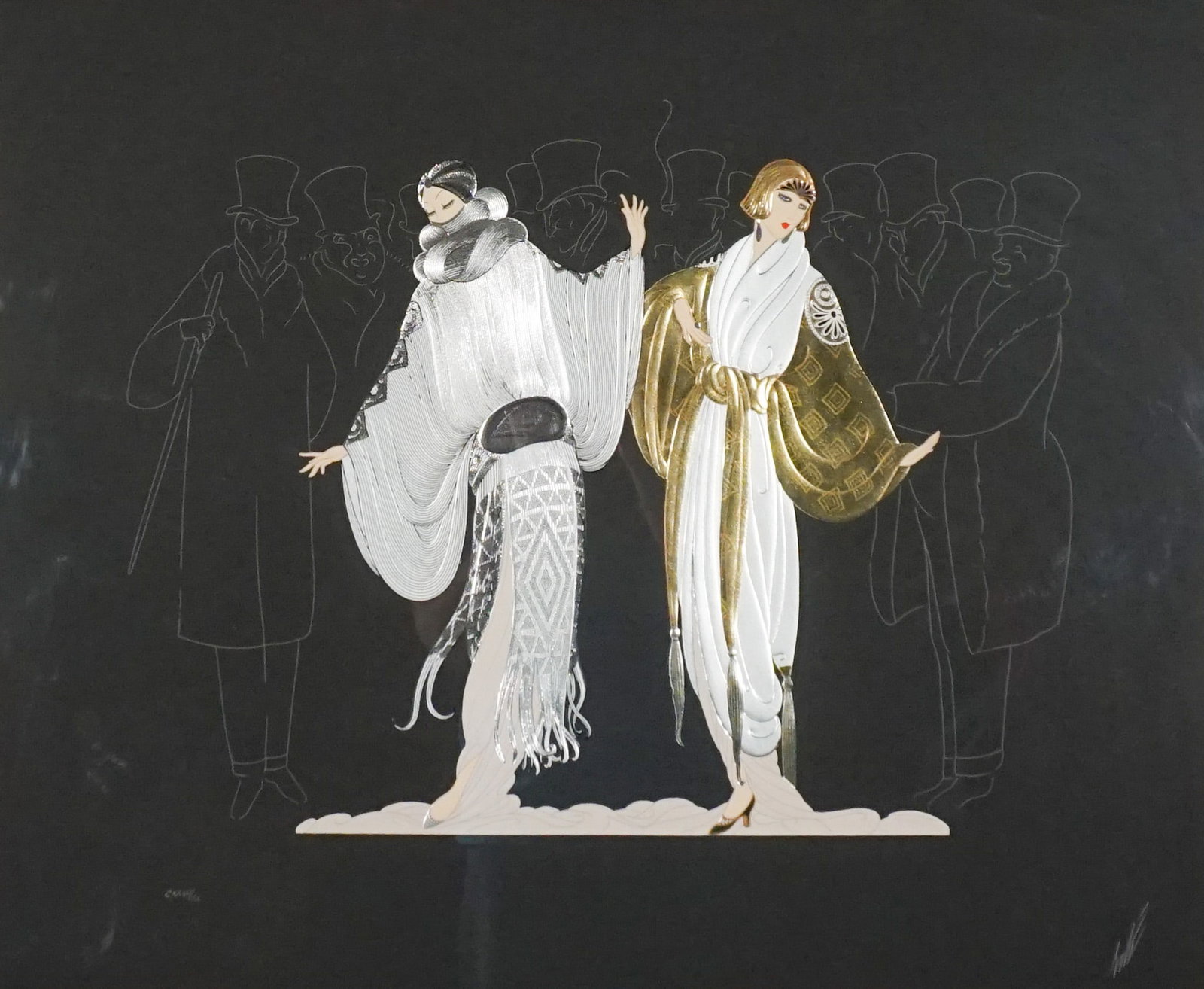 Erté (Romain de Tirtoff) (Russian/French 1892-1990), Opening Night and Queen of Night: Two: Erté (Romain de Tirtoff) (Russian/French 1892-1990) Opening Night and Queen of Night: Two Works Each a serigraph in color on black paper The first, signed Erté in pencil within the margin l.