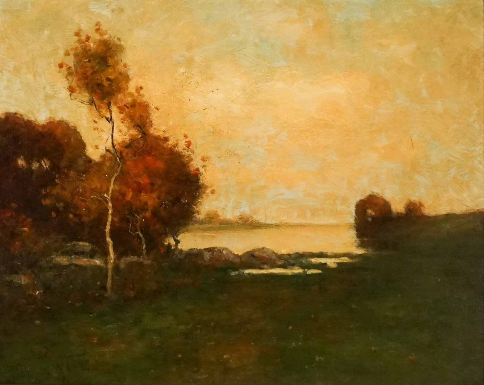 Max Weyl (American 1837-1914), Maryland Landscape, Oil on canvas, 16 x 20 in (40.6 x 50.8 cm);: Max Weyl (American 1837-1914) Maryland Landscape Oil on canvas Signed Max Weyl l.l. 16 x 20 in (40.6 x 50.8 cm); Frame: 20-1/2 x 25 in (52.1 x 63.5 cm)