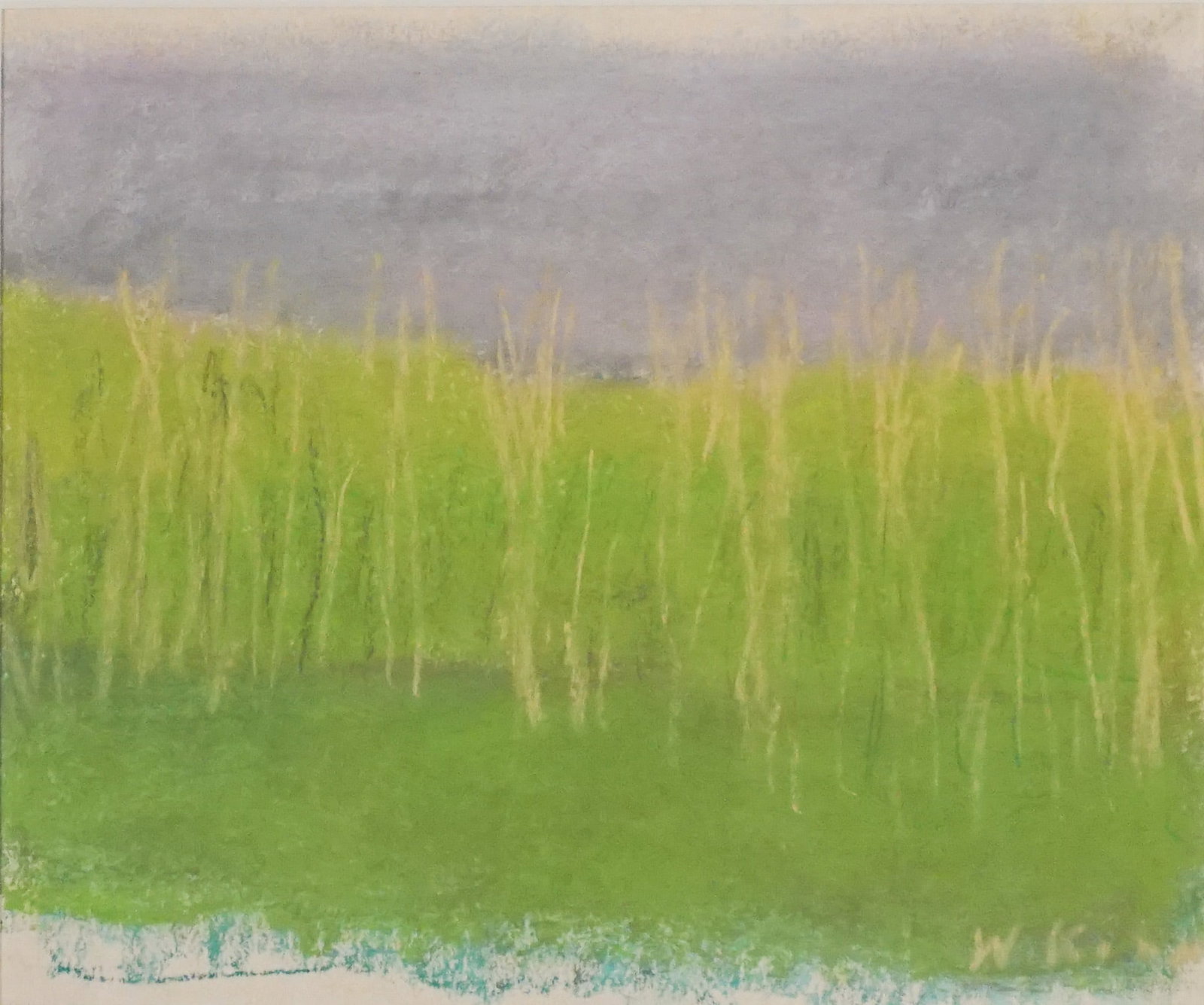 Wolf Kahn (German/American 1927-2020), Fresh Green, Pastel on paper, Sight size: 8 x 10 in (20.3 x (1 of 2)